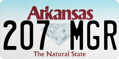 AR license plate 207MGR