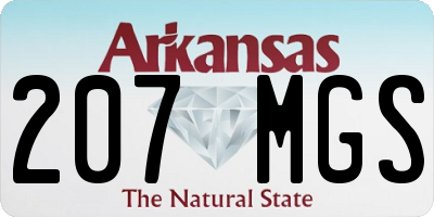 AR license plate 207MGS