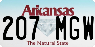 AR license plate 207MGW