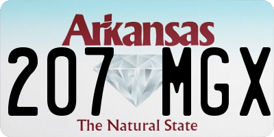 AR license plate 207MGX