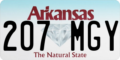 AR license plate 207MGY