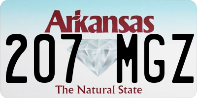 AR license plate 207MGZ