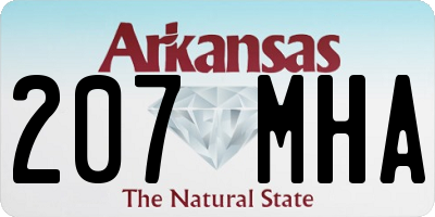 AR license plate 207MHA