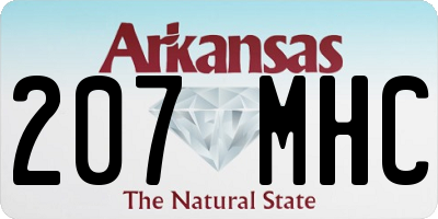 AR license plate 207MHC