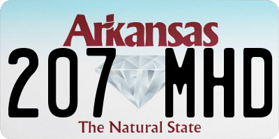 AR license plate 207MHD