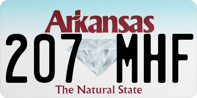 AR license plate 207MHF