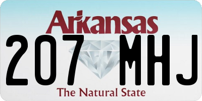 AR license plate 207MHJ