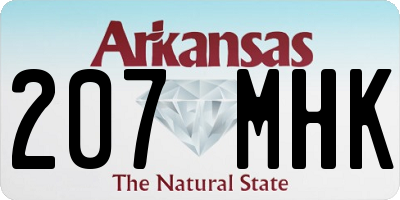 AR license plate 207MHK