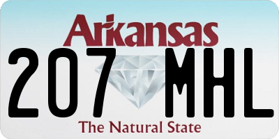AR license plate 207MHL