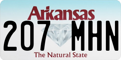 AR license plate 207MHN