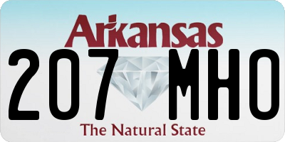 AR license plate 207MHO