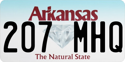 AR license plate 207MHQ