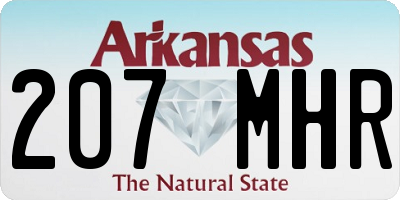 AR license plate 207MHR