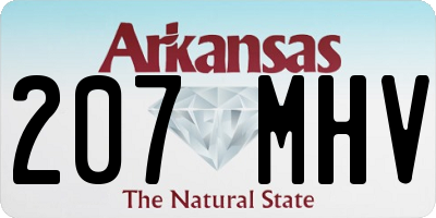 AR license plate 207MHV