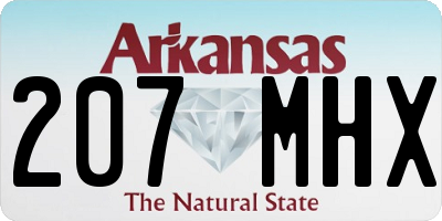 AR license plate 207MHX