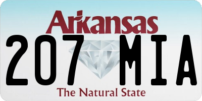 AR license plate 207MIA