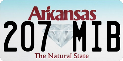 AR license plate 207MIB