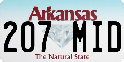 AR license plate 207MID