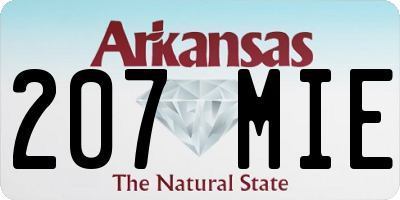 AR license plate 207MIE