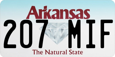 AR license plate 207MIF