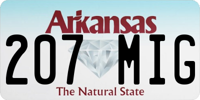 AR license plate 207MIG