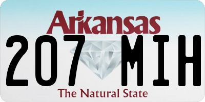 AR license plate 207MIH