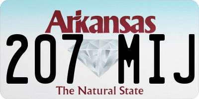 AR license plate 207MIJ