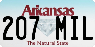 AR license plate 207MIL