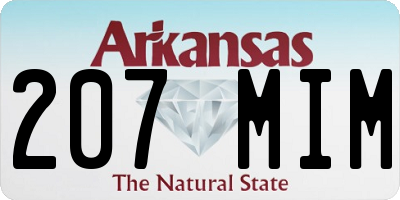 AR license plate 207MIM