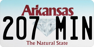 AR license plate 207MIN