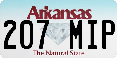AR license plate 207MIP
