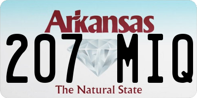 AR license plate 207MIQ