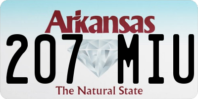 AR license plate 207MIU