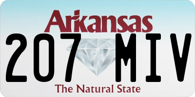 AR license plate 207MIV