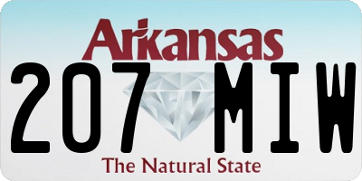 AR license plate 207MIW