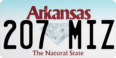 AR license plate 207MIZ
