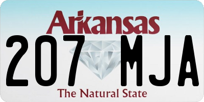 AR license plate 207MJA
