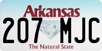 AR license plate 207MJC
