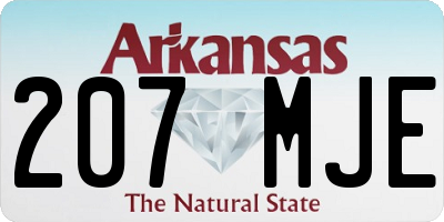 AR license plate 207MJE