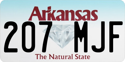 AR license plate 207MJF