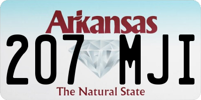 AR license plate 207MJI