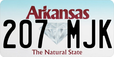 AR license plate 207MJK