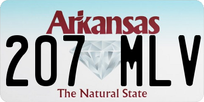 AR license plate 207MLV