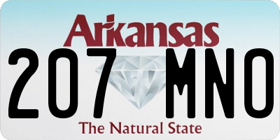 AR license plate 207MNO