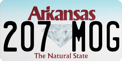 AR license plate 207MOG