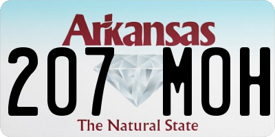 AR license plate 207MOH
