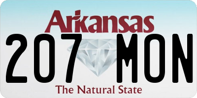 AR license plate 207MON