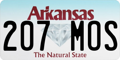 AR license plate 207MOS
