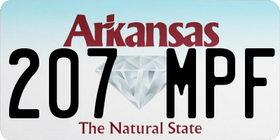 AR license plate 207MPF