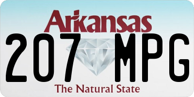 AR license plate 207MPG